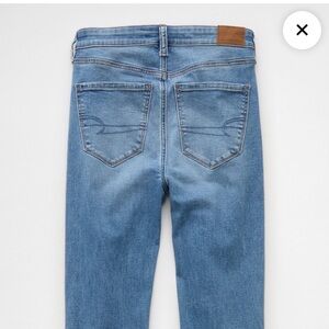 American Eagle Outfitters Light Blue Distressed Flare Jeans